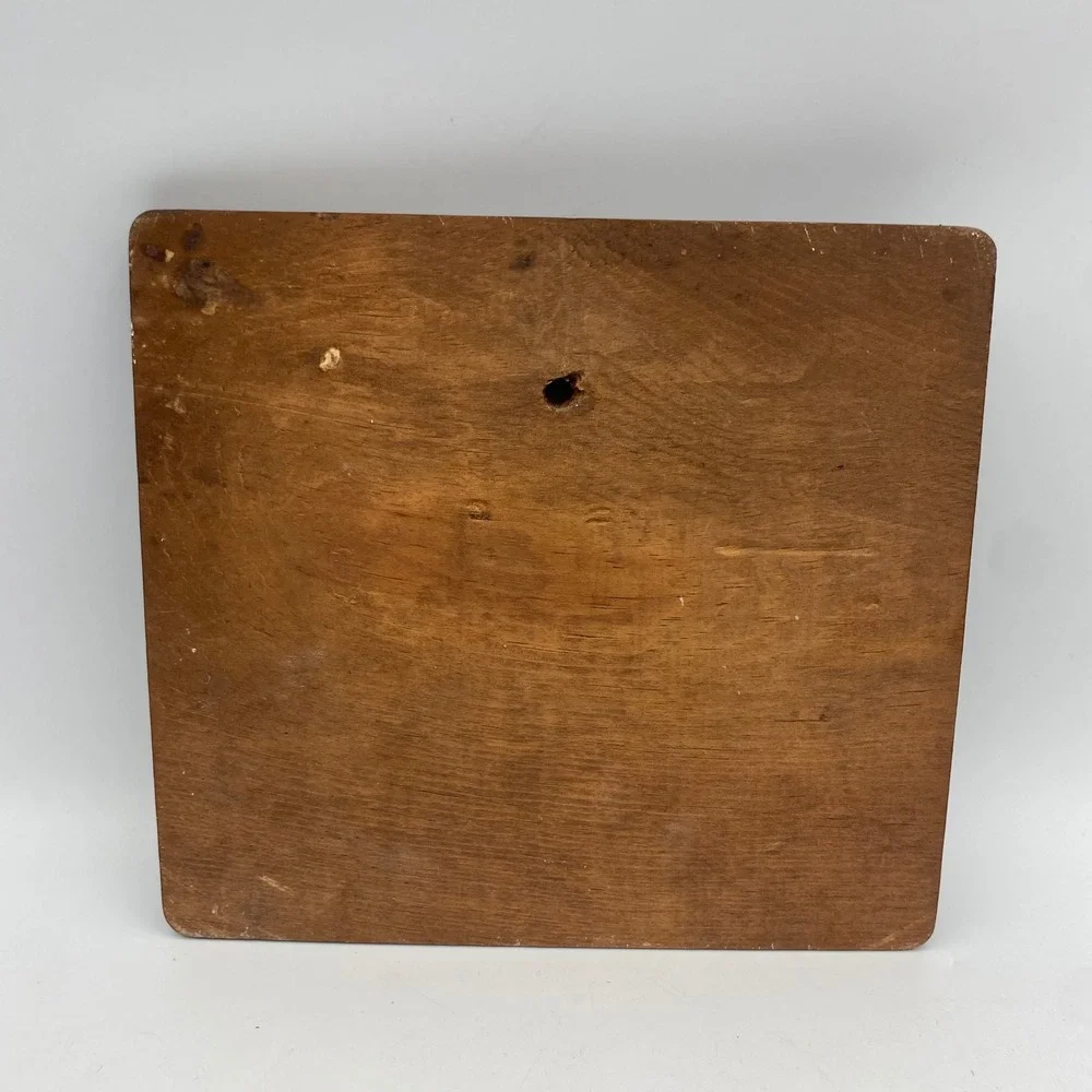 Vintage Carved Wood Give Us This Day Our Daily Bread Wall Plaque Key Hook Rack